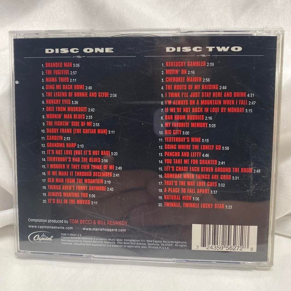* Merle Haggard 40 #1 Hits CD in case - Picture 2 of 3